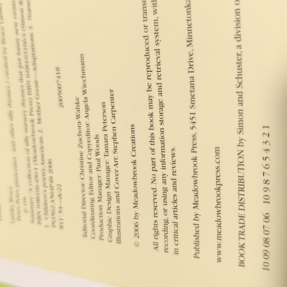 Bruce Lansky Peter, Peter, Pizza Eater Hardback Book - 2006 - Picture 3 of 8